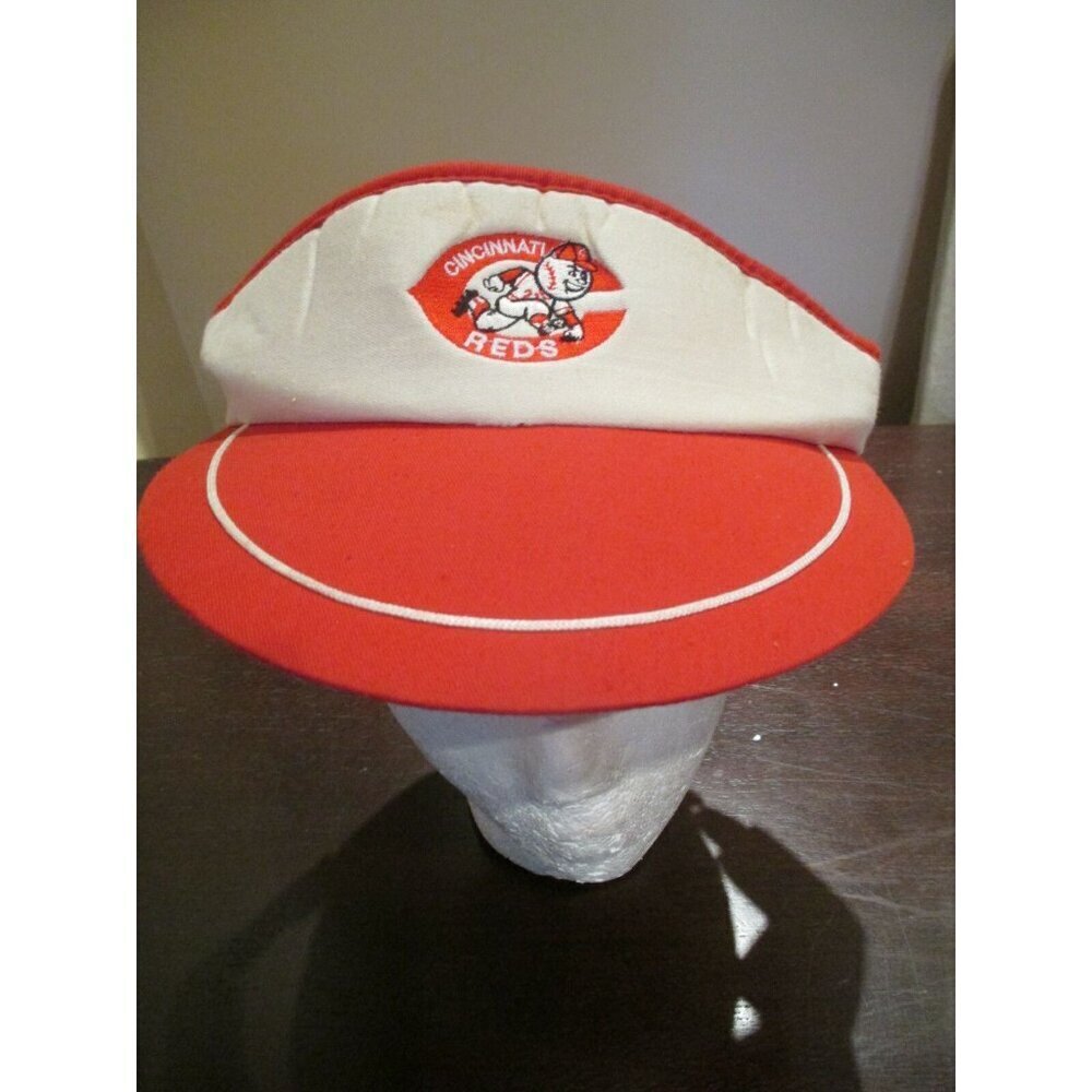 Vintage Cincinnati Reds Visor hat Baseball Cap 80s 90s MLB